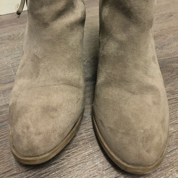 Nude Suede Express Ankle Booties Size 7 - Picture 3 of 8